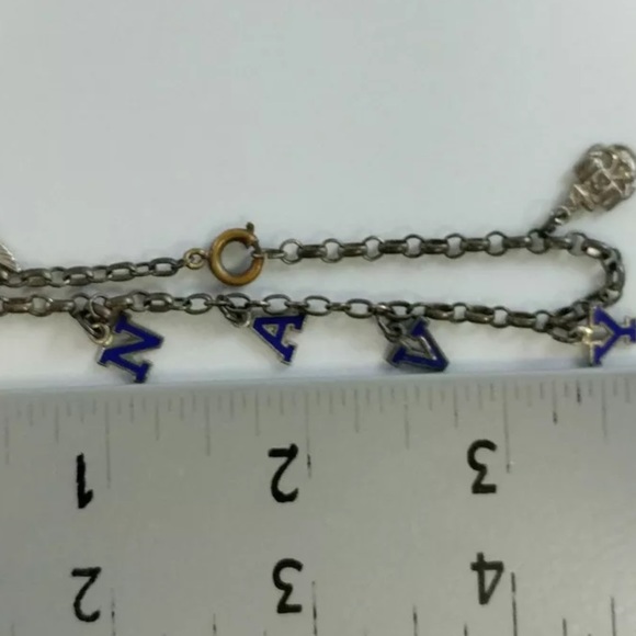 Vintage US Navy 925 Sterling 7.75” Bracelet Charm - Picture 2 of 4